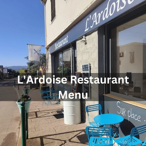 L'Ardoise Restaurant Menu Prix Mis à jour pour France 2024