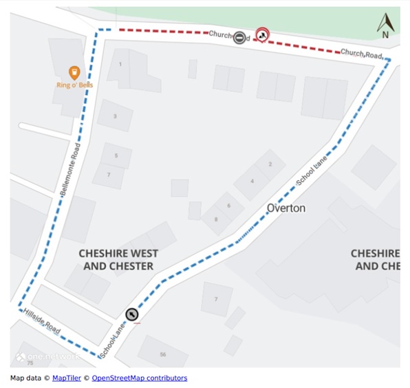 Advance Road Closure Notice Church Road, Frodsham Frodsham Town Council