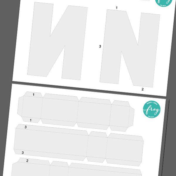 N Molde Letra 3d Frog