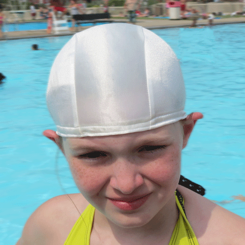 Lycra Swim Cap White Pearl