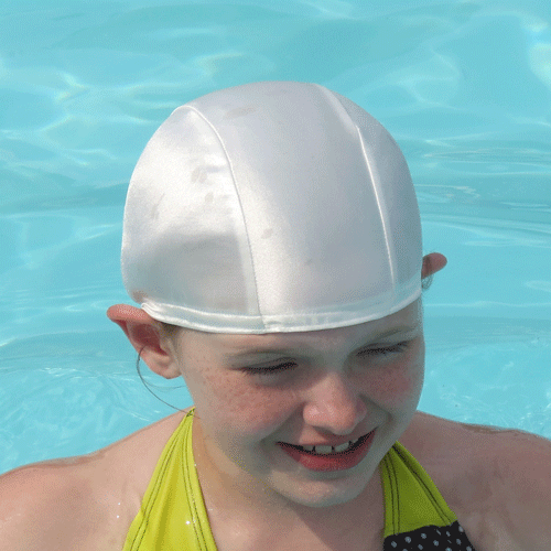 Lycra Swim Cap White Pearl