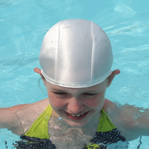 Lycra Swim Cap White Pearl