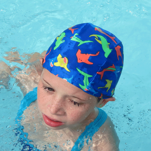 Lycra Swim Cap Electric Sharks