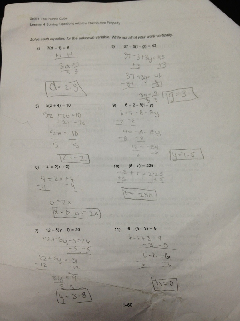 Lesson 4 Homework Equation practice 3 frogloverash's Blog