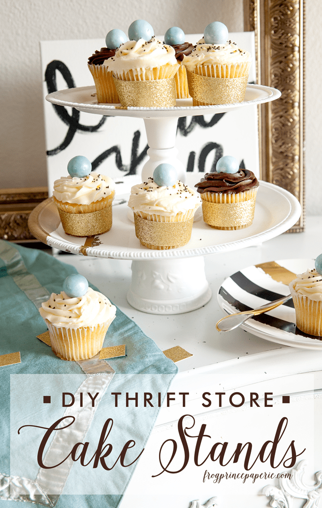 DIY Thrift Store Cake Stands and Cake Tower Frog Prince Paperie