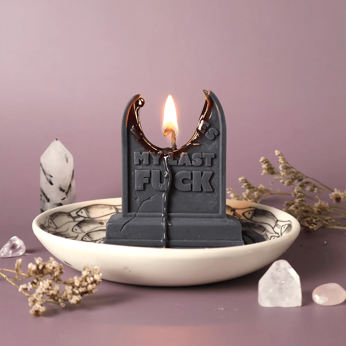 [Original Version] "Last F*ck" Gravestone Candle Frolic Creations