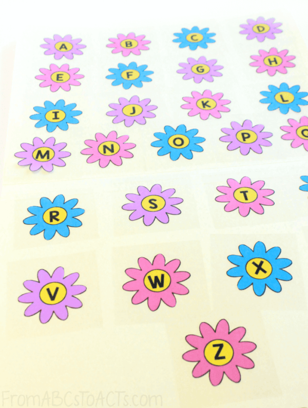 Springtime Alphabet Matching File Folder Game From ABCs to ACTs