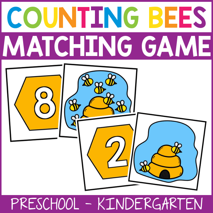 Counting Bees Matching Game 010 From ABCs to ACTs