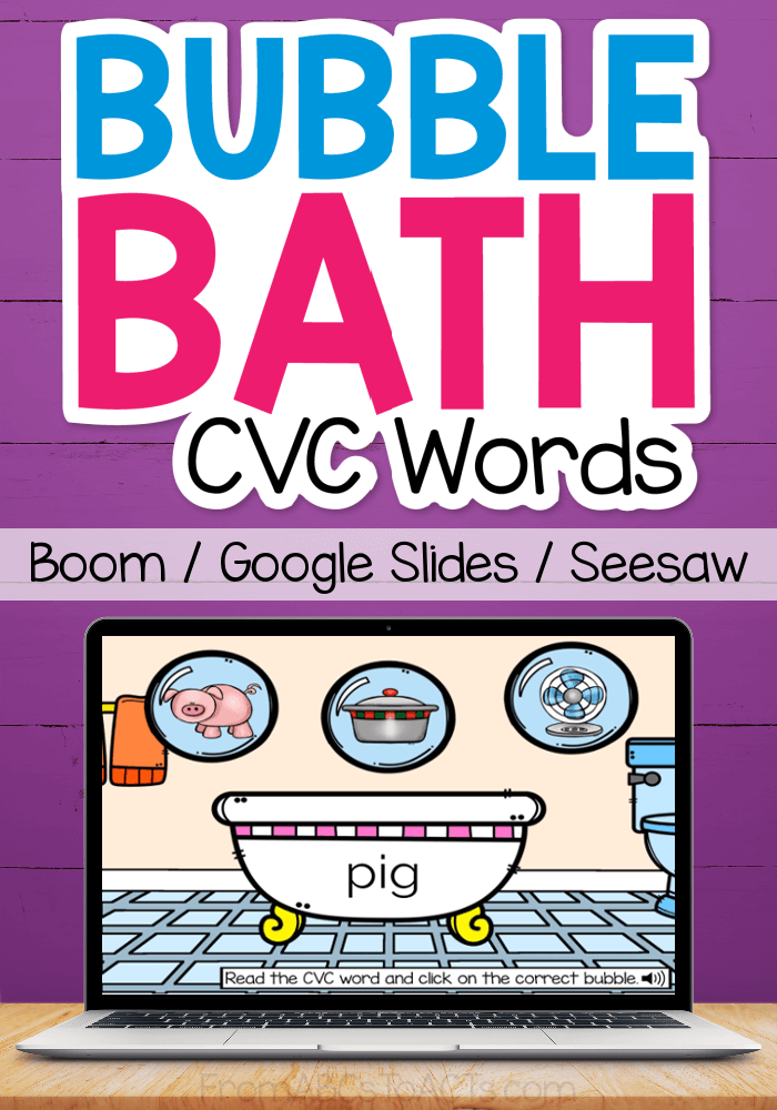 Digital Bubble Bath CVC Words From ABCs to ACTs