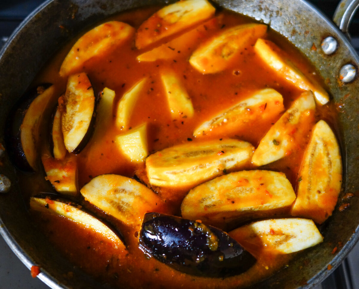 Baby Aubergines and potatoes curry recipe From bowl to soul