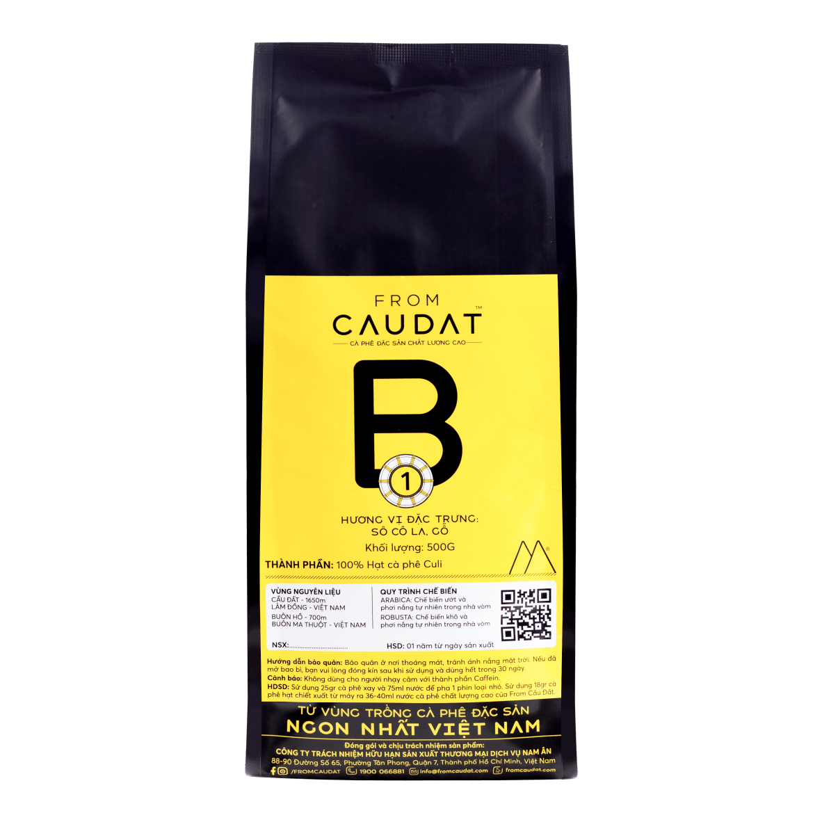 FROM CAU DAT COFFEE B1 Cà phê đặc sản nguyên chất 100 Robusta Culi