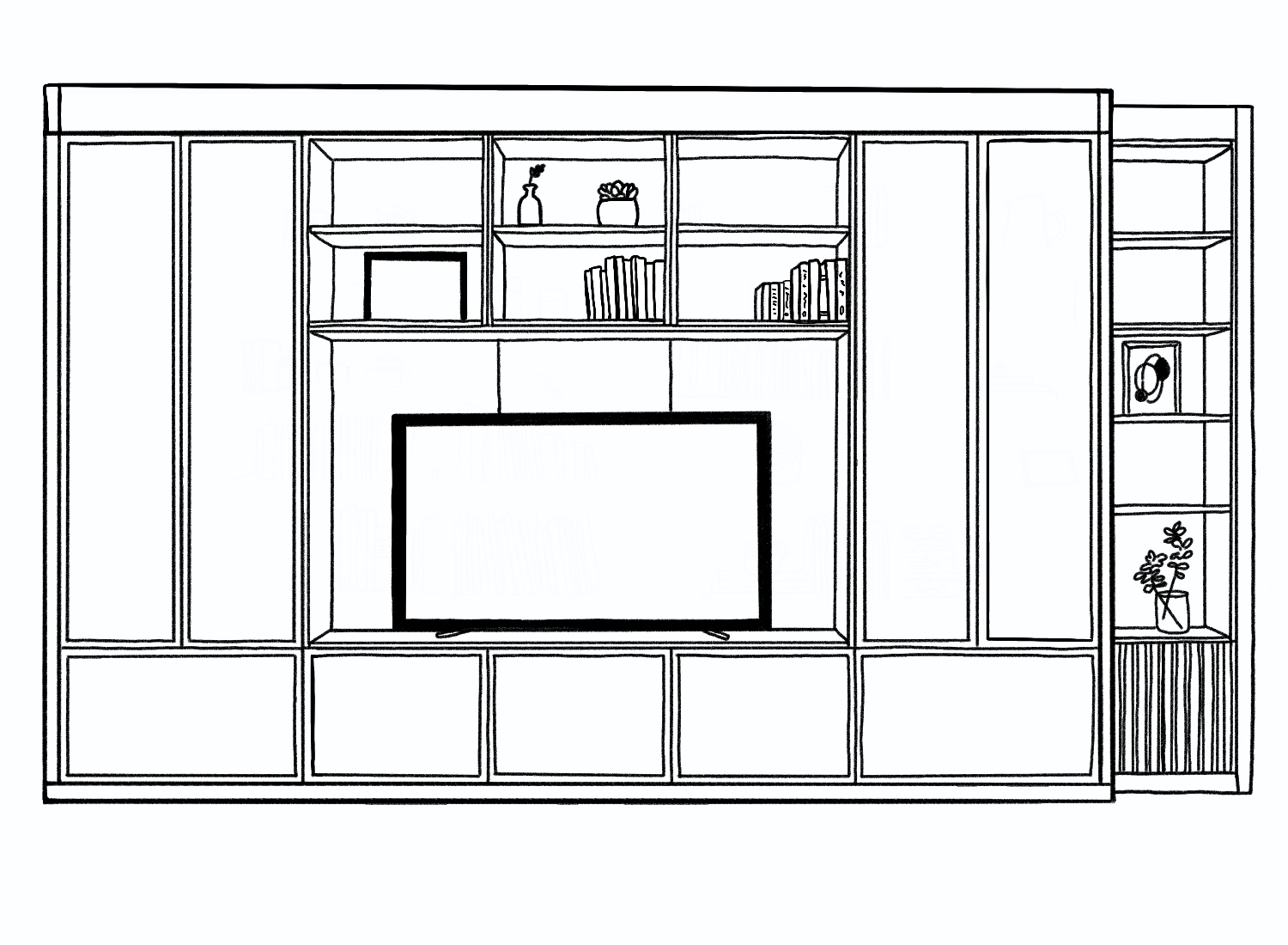 Custom Media Unit handmade to order Frome Interiors