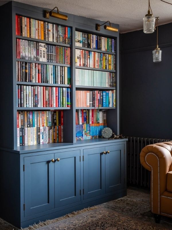 handmade library bookcase with Frome Interiors