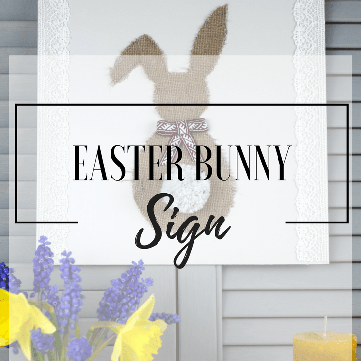 DIY Easter Bunny Hanging Sign Easy Easter Decor From Evija with Love