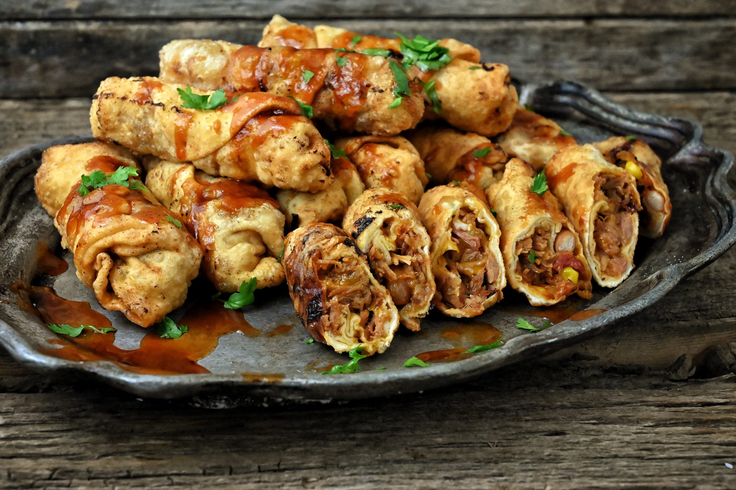 Pulled Pork Grilled Egg Rolls From Field To Plate