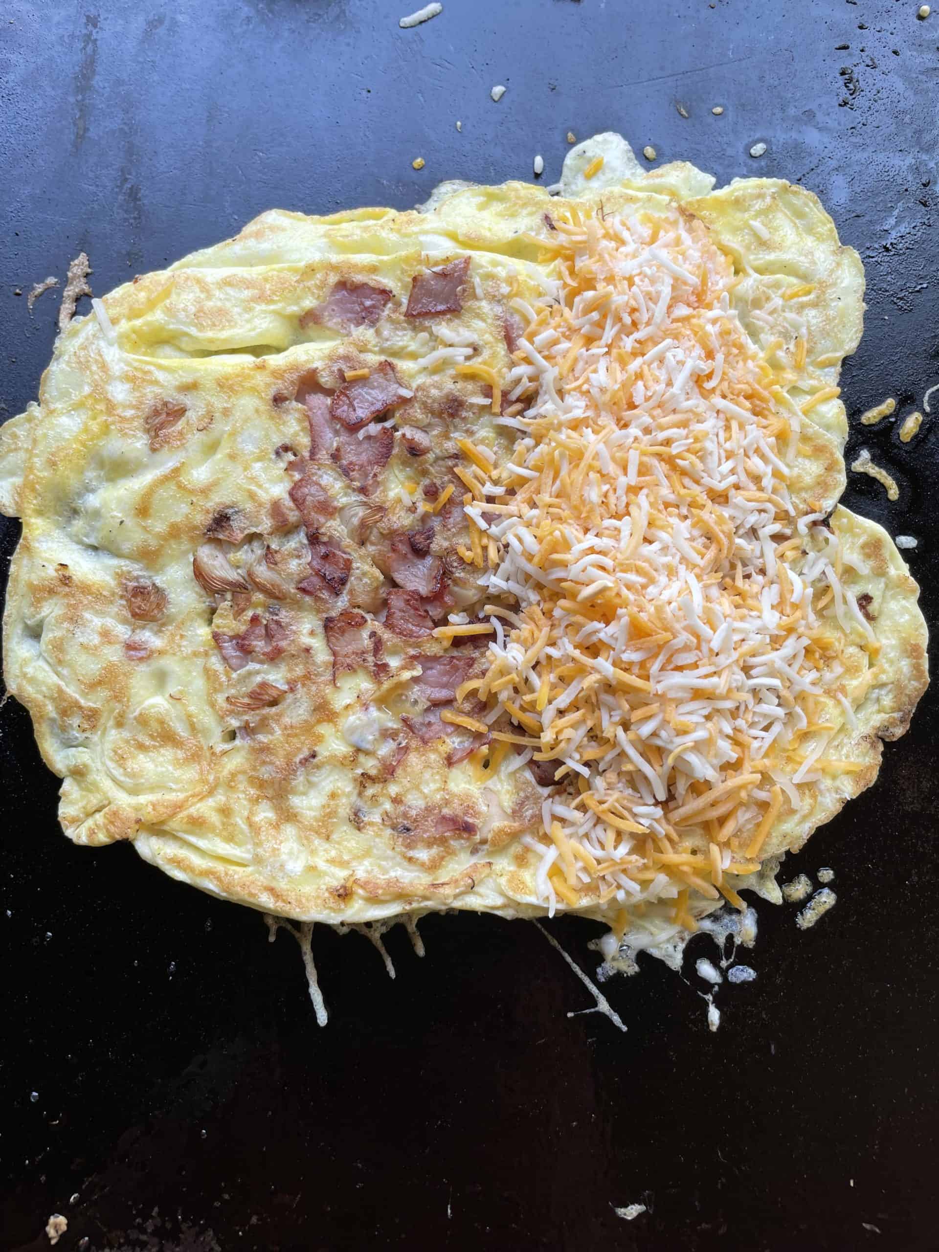 Lion's Mane Mushroom Ham and Cheese Omelette From Michigan To The Table