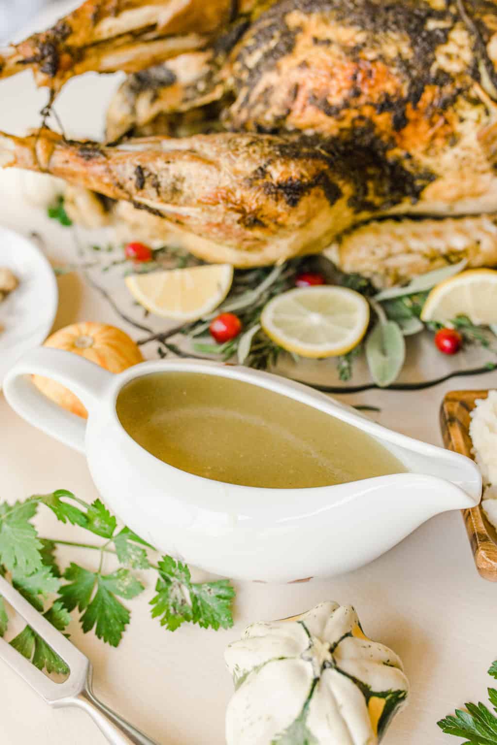 Quick and Easy Gluten Free Turkey Gravy (Pesto) From Michigan To The