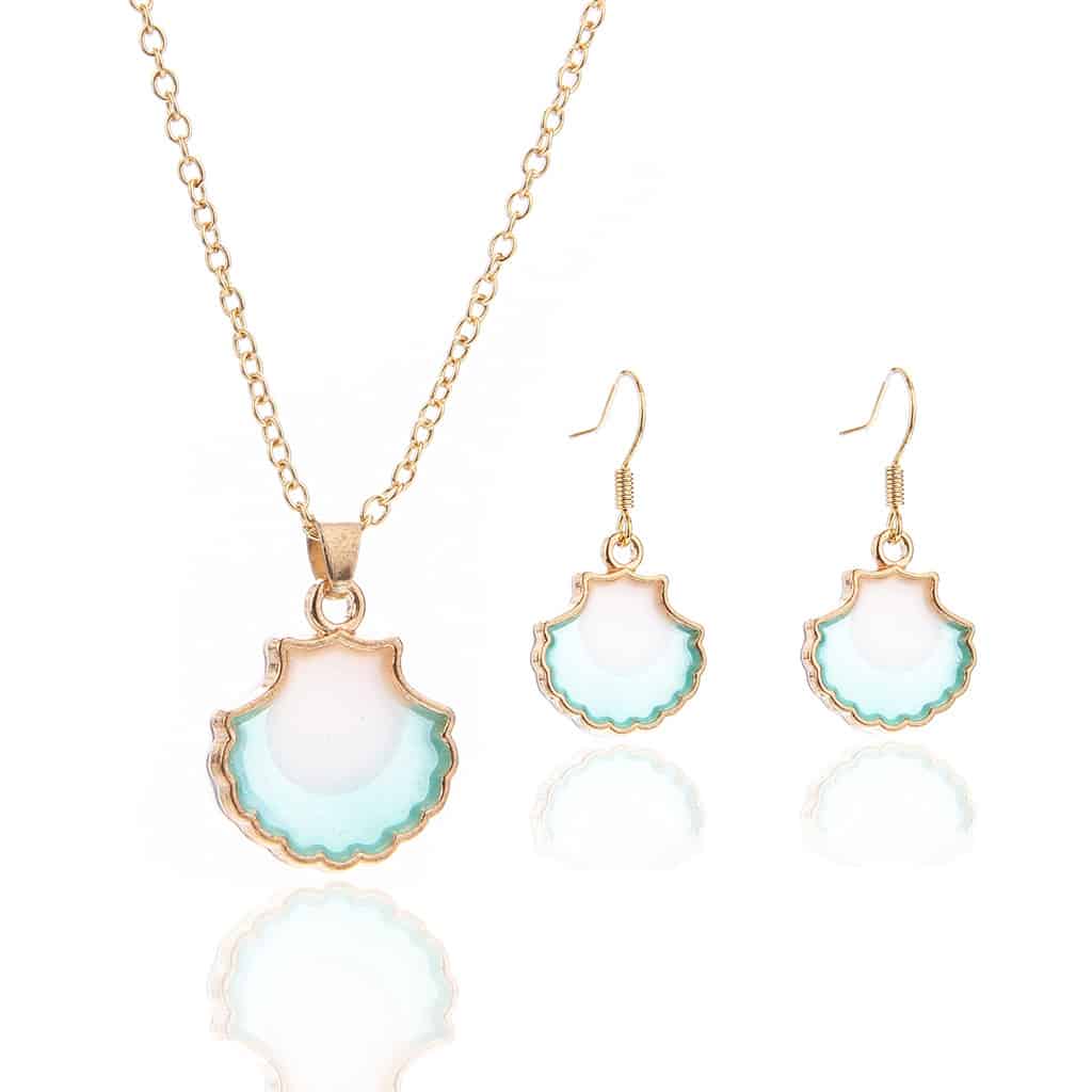 Kids Girl's Jewelry Sets 18K Gold Filled Earrings Pendant Necklace