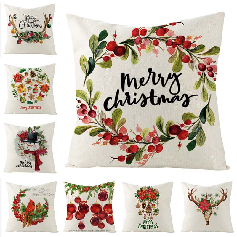 Pillow Case for Sofa Couch/ Christmas Decorations Throw Pillow Covers