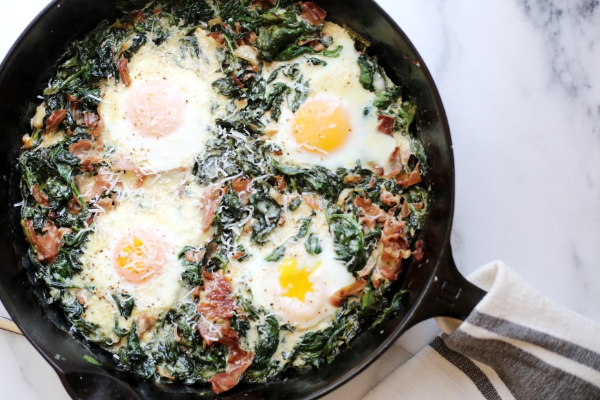 Simple Baked Eggs Recipe Spinach Baked Eggs From Scratch Fast