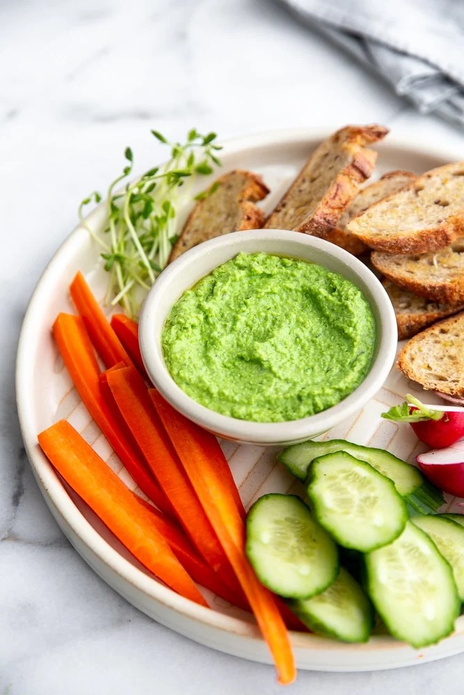 Creamy Pea Dip (an easy & healthy appetizer or snack!)