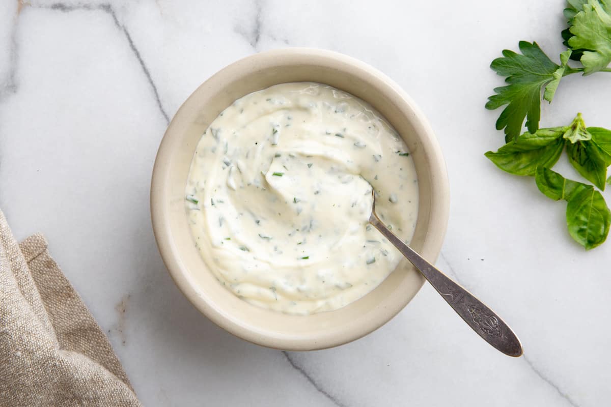 Quick & Easy Herbed Aioli (Vegan Option!) From Scratch Fast