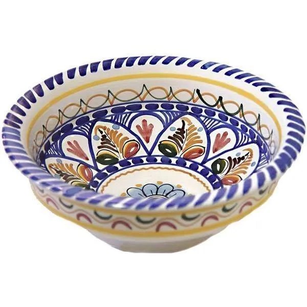 Colorful Soup Cereal Bowl 7.5" Hand Painted Spain Spanish Pottery Small