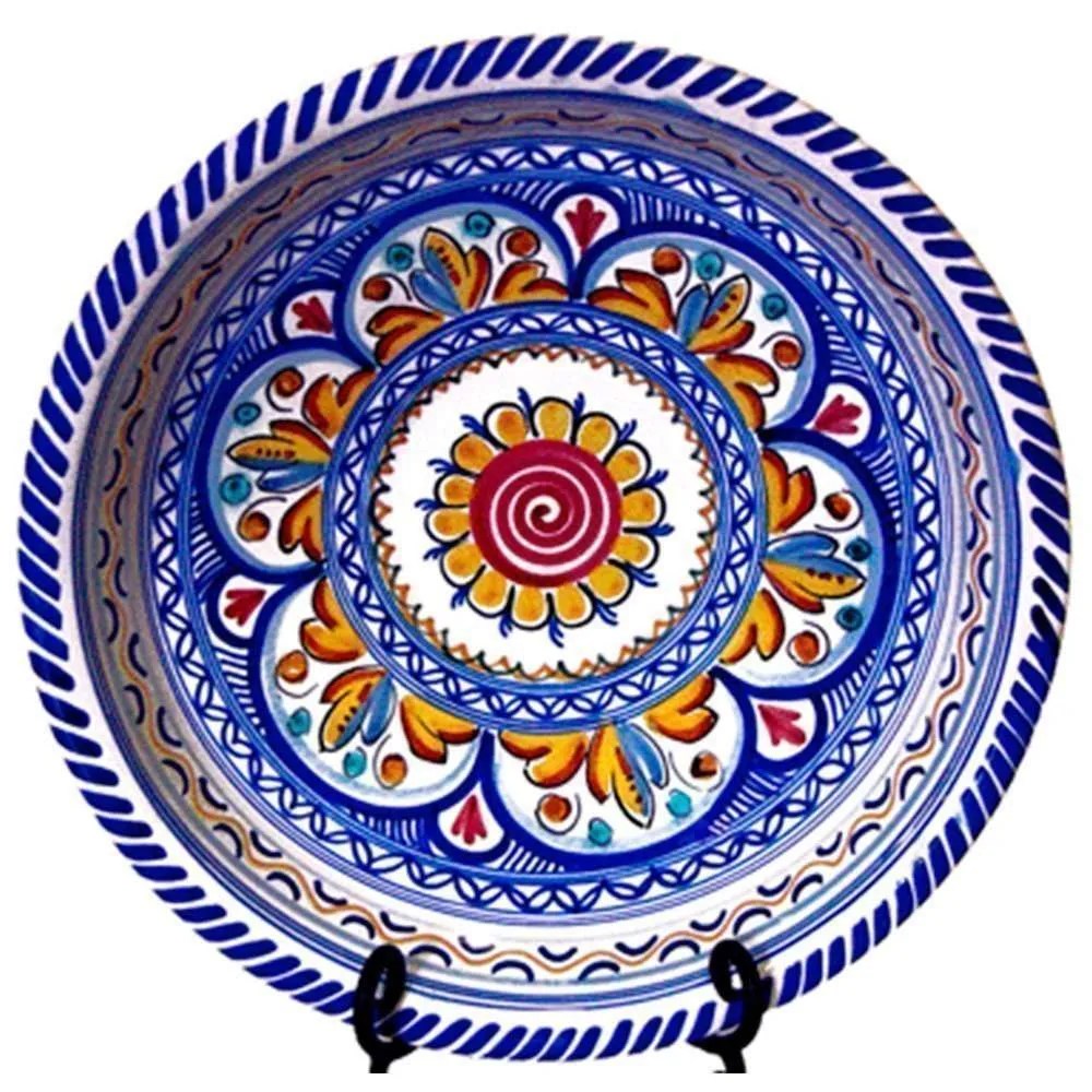 13 inch Ceramic Serving Bowl Especial in Multicolor From Spain