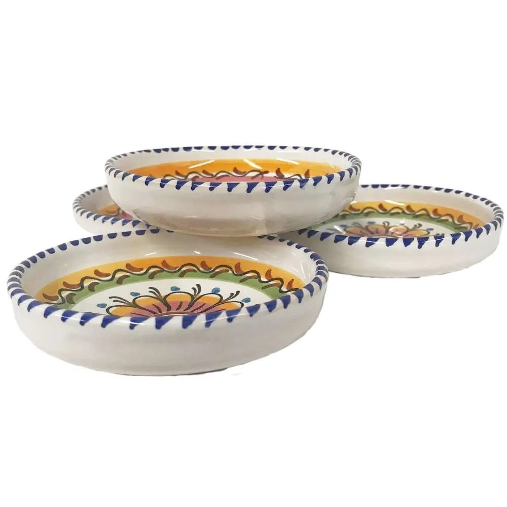 Multicolor Ceramic Dipping Dish Set of 4 From Spain Ceramics and
