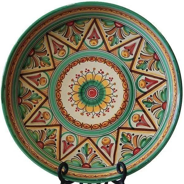 13 inch Antique Green Serving Platter From Spain Ceramics and Gifts