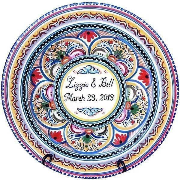Personalized 13 inch Plate from Spain From Spain Ceramics and Gifts