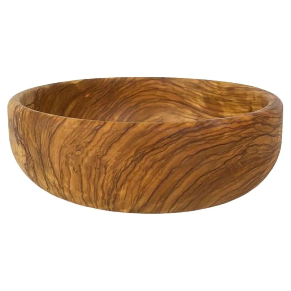 12 inch Olive Wood Salad Bowl From Spain Ceramics and Gifts Made in