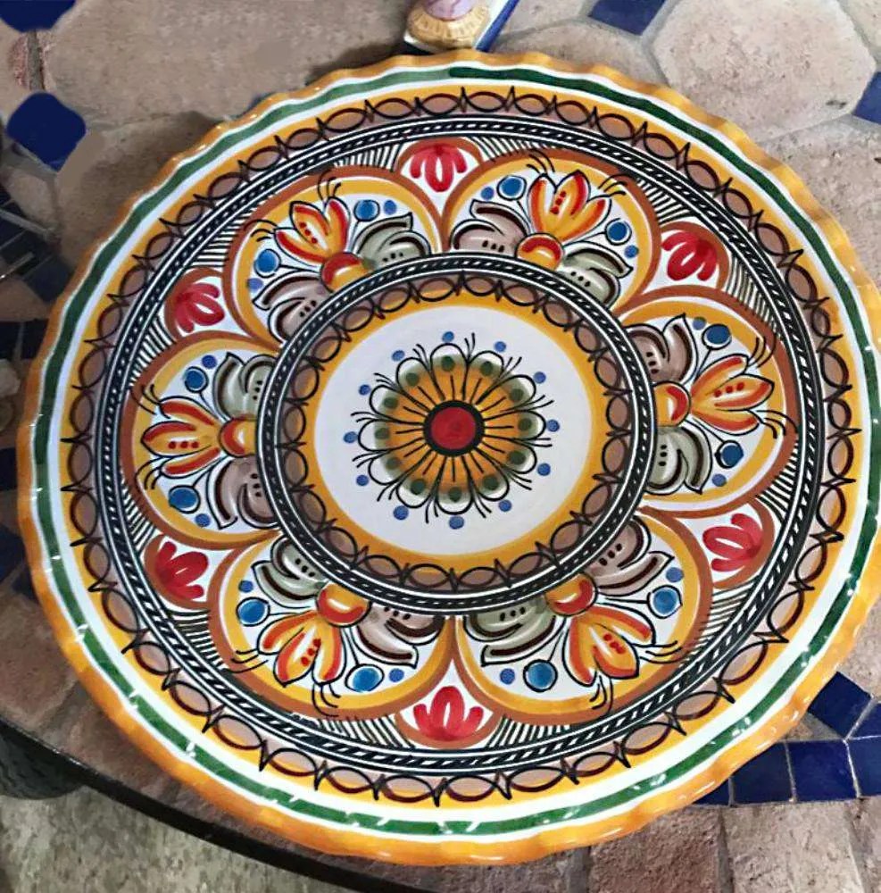 13 inch Seville Rippled Edge Plate From Spain Ceramics and Gifts
