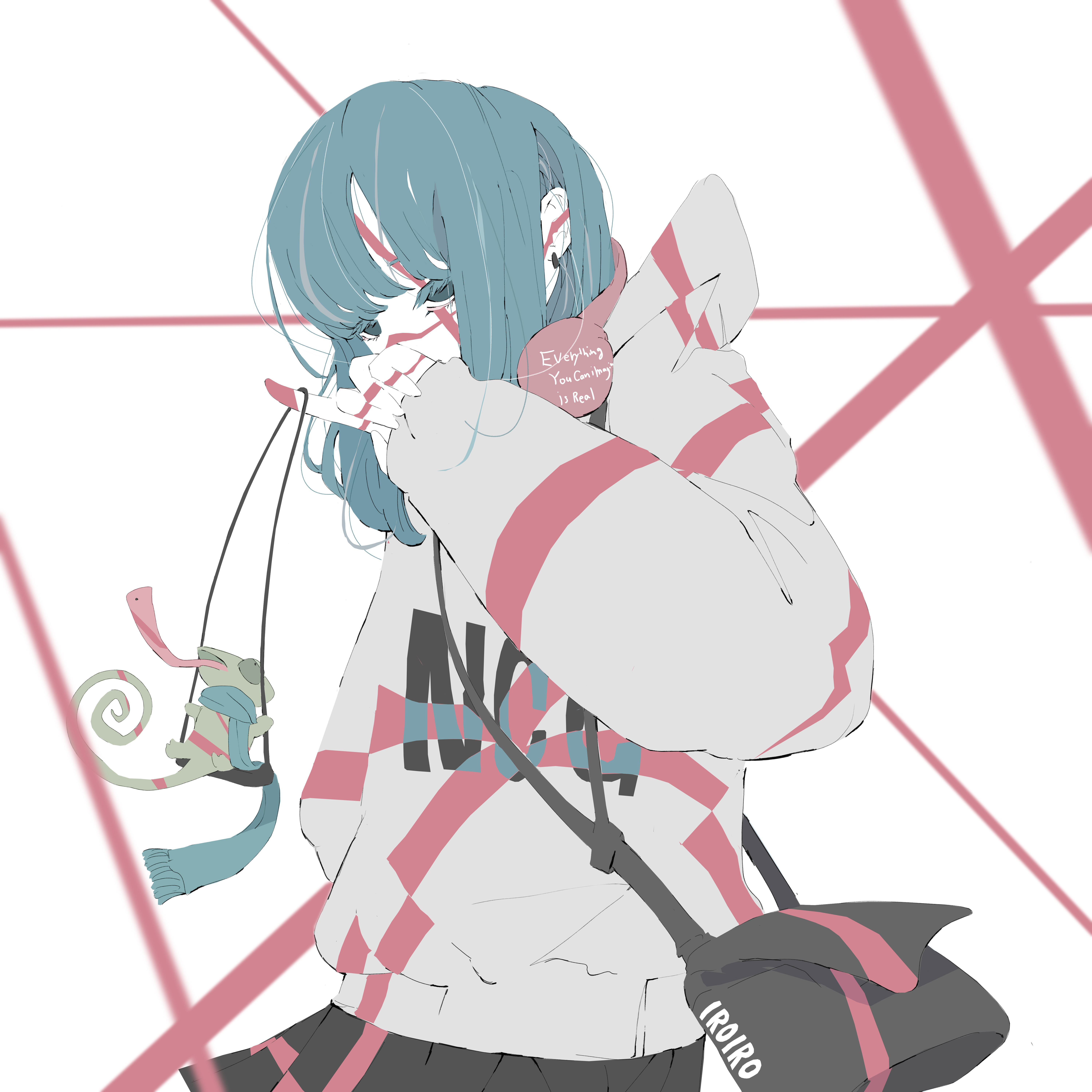 フリーアイコン - ニコニコ静画 (イラスト) パーカーの女の子のフリーアイコン/イラスト【Twitter、Instagram、LineなどのSns】 – ノーコピーライトガール