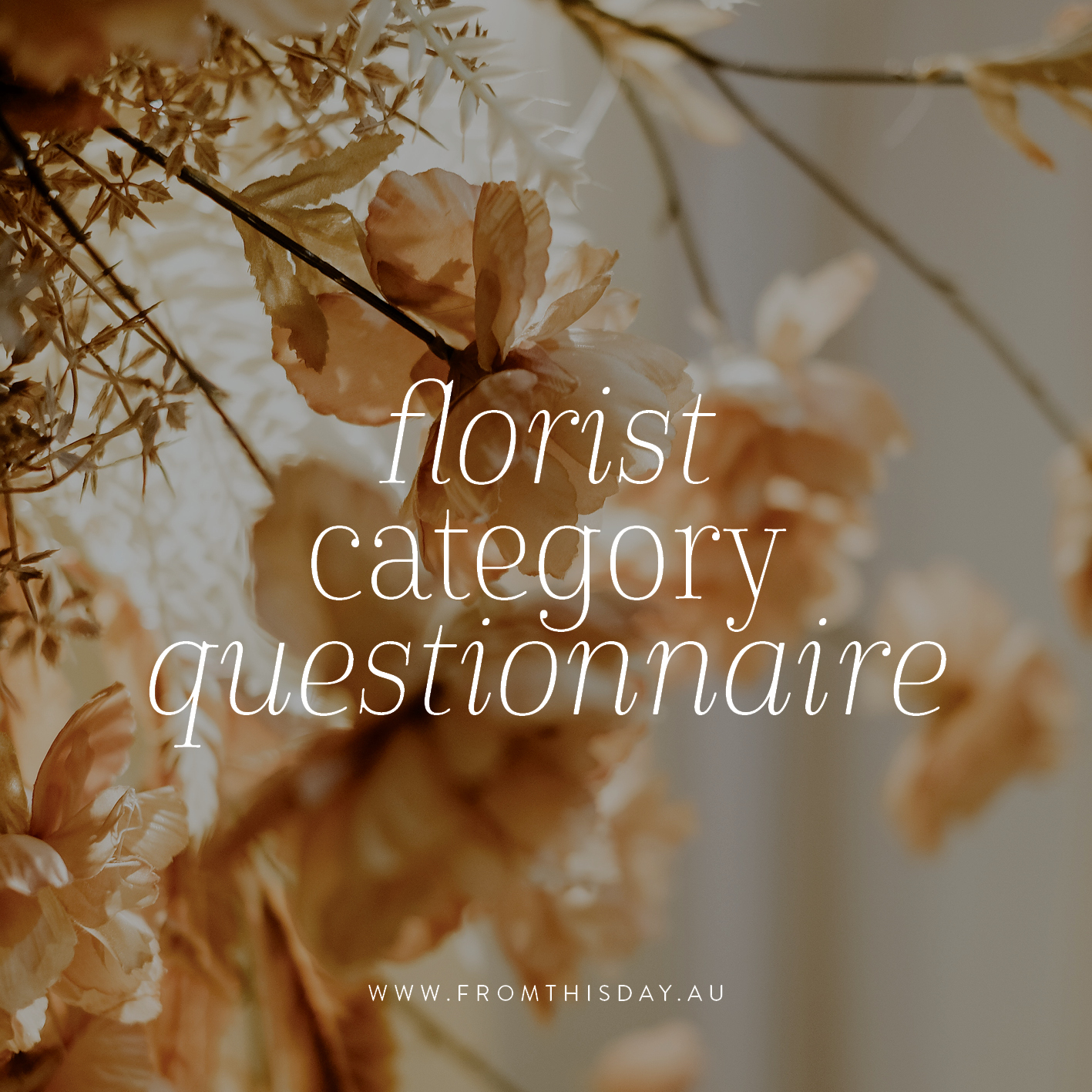 Category Questionnaire Florist From This Day