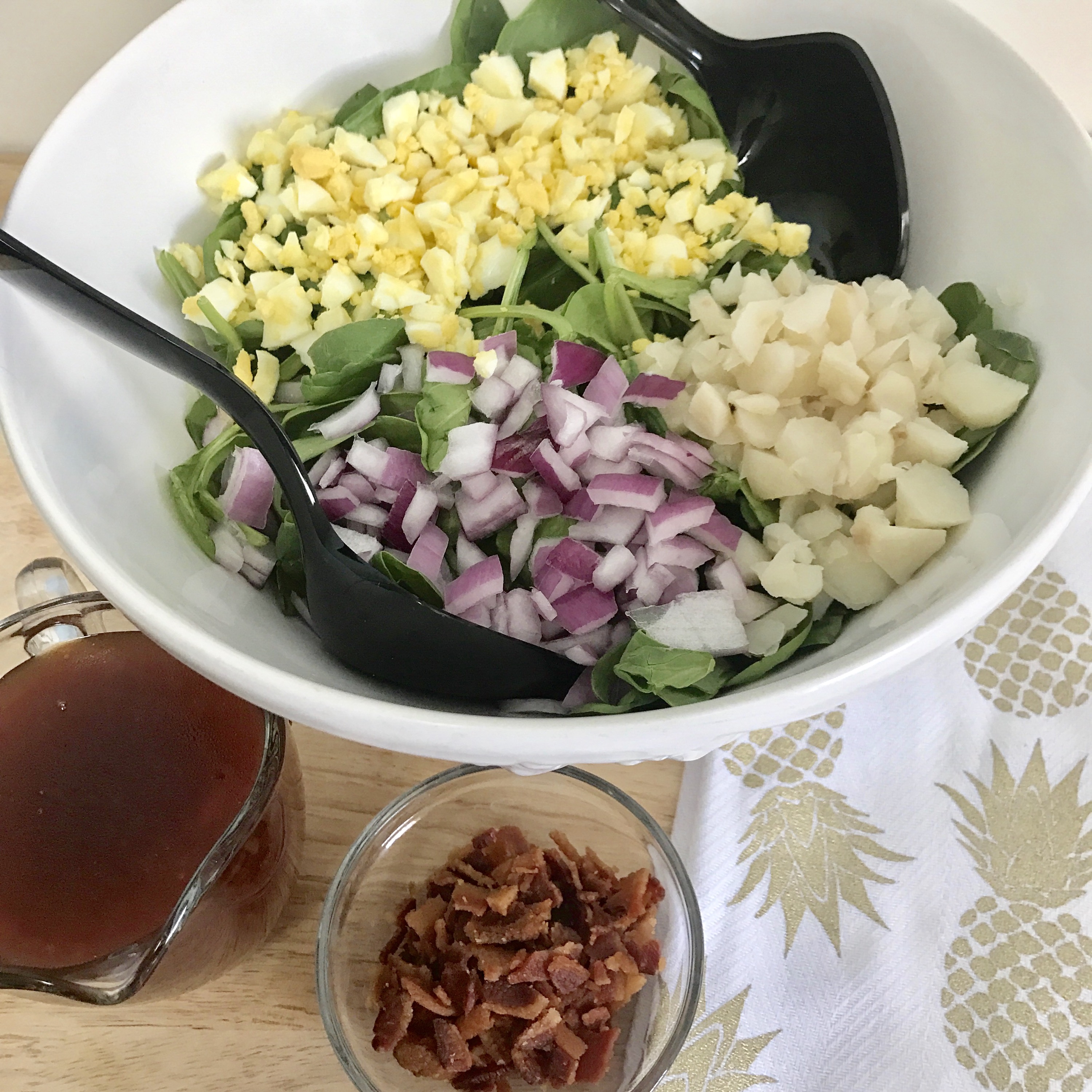 Korean Style Spinach Salad From Under a Palm Tree
