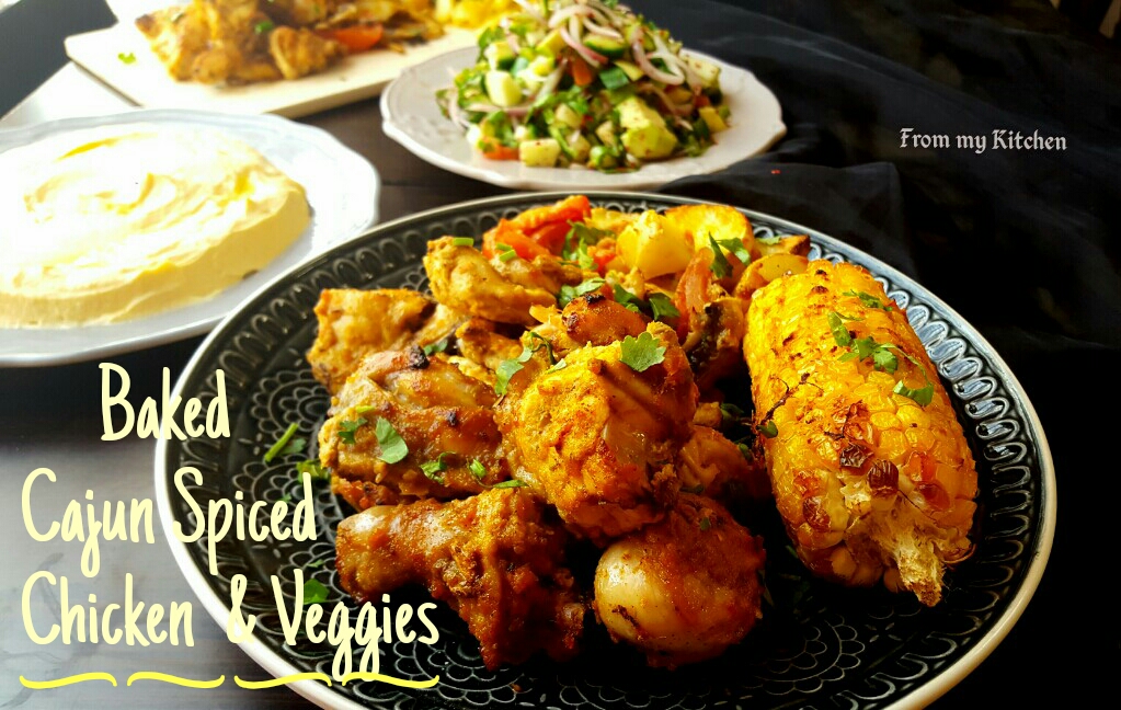 Baked Cajun Spiced Chicken & Veggies From My Kitchen