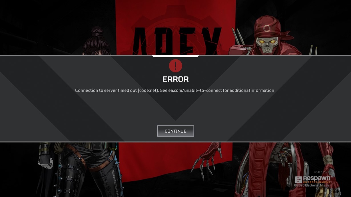 Apex Legends Error code net Connection to server timed out How to fix frondtech