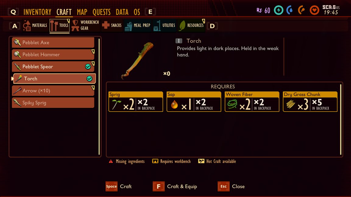 Grounded How to craft a Torch frondtech