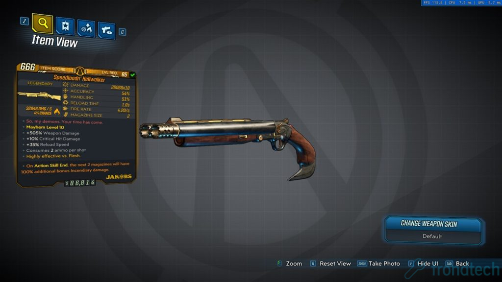 Borderlands 3 (BL3) How to get Speedloadn' Hellwalker