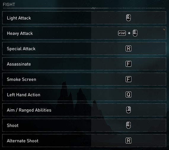 Assassin's Creed (AC) Valhalla PC Keyboard Controls and Key Bindings frondtech