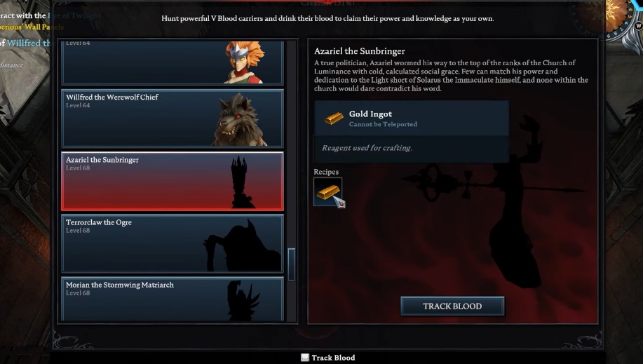 How to get Gold Ingot in V Rising