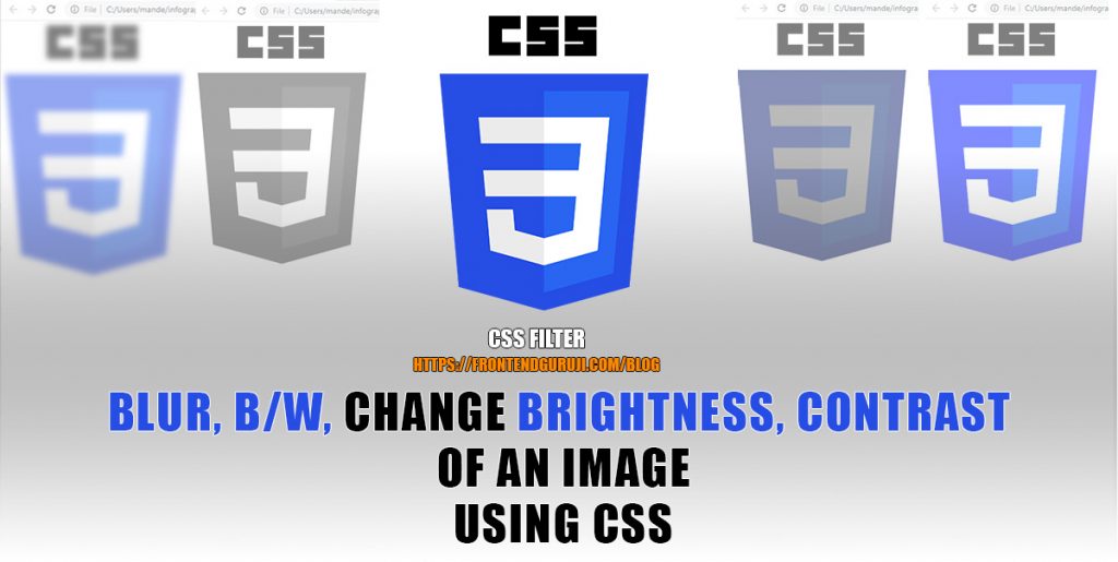Blur Image using CSS & Filters to make image Grayscale, change