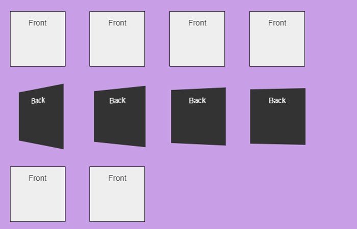 CSS 3D Card Flipping Animation on Hover & Click Flip.js