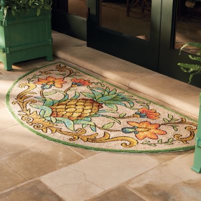 Tropical Pineapple Door Mat Frontgate