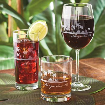 Margaritaville Etched Glassware Frontgate