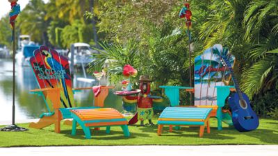 Margaritaville 5 O'Clock Somewhere Adirondack Chair and Ottoman Frontgate