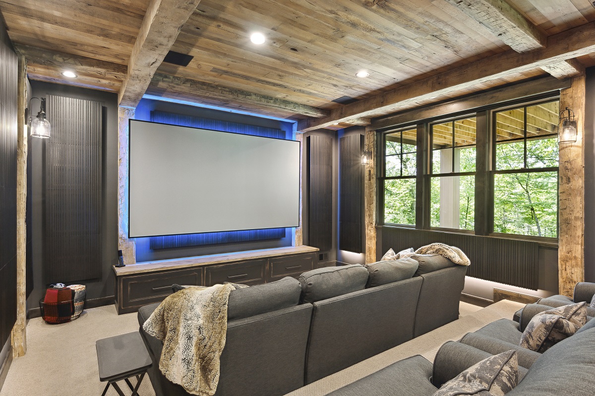 Monticello Rustic Basement Remodel Frontier Custom Builders