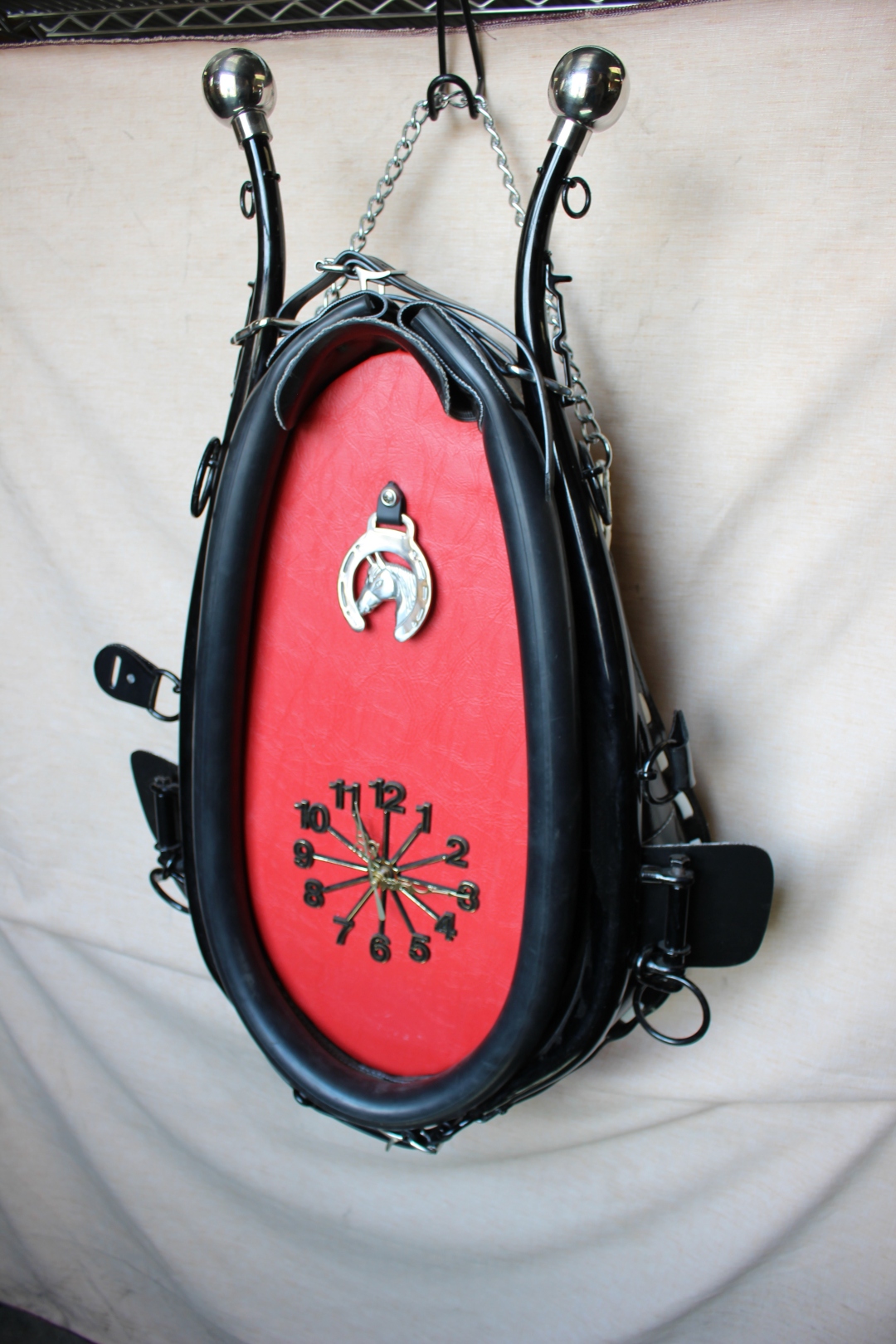 Horse Drawn Draft horse Collar Clock with hames Frontier Equestrian