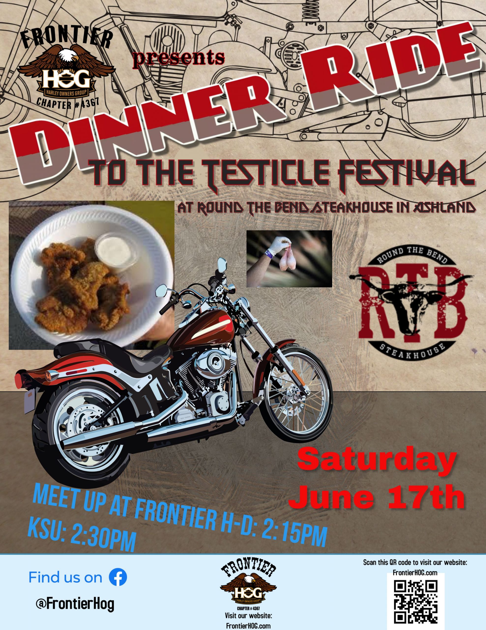 Testicle Festival Round the Bend Frontier HOG